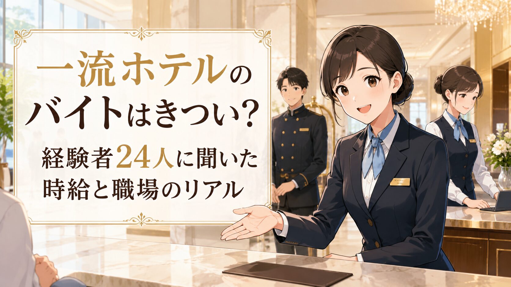 一流ホテルのバイトはきつい？経験者24人に聞いた時給と職場のリアル