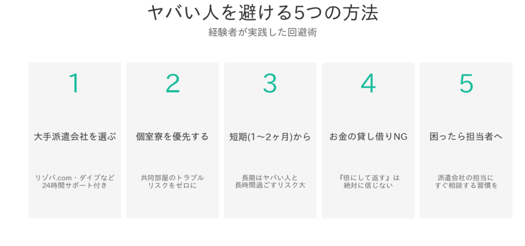 ヤバい人を避ける5つの回避術